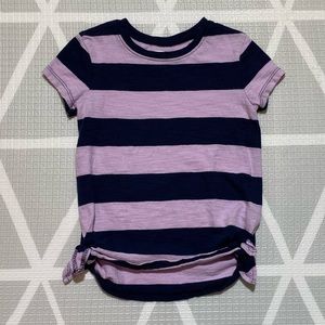 🧸Old Navy Lilac and Navy Side Knot Tee